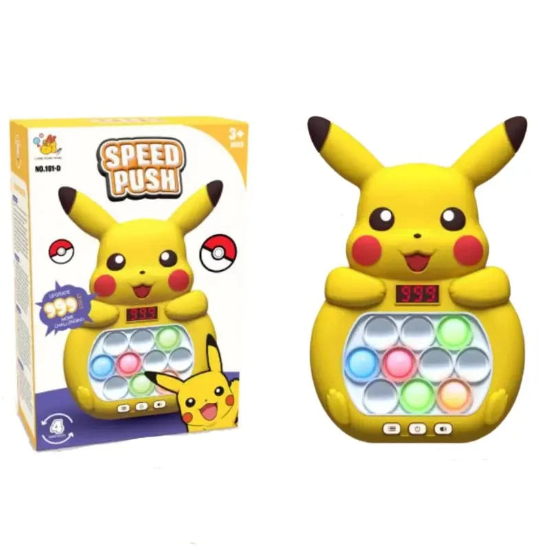 New Pikachu Quick Push Bubbles Game Fun Whac-A-Mole Squeezing Toys Anti Stress Sensory Bubble Pop Fidget Toy Gifts