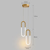 Gold Hanging Ring Pendant Lights Warm White LED Hanging Lamp Restaurant Bar Cafe Lighting U Shape Pendant Lamp