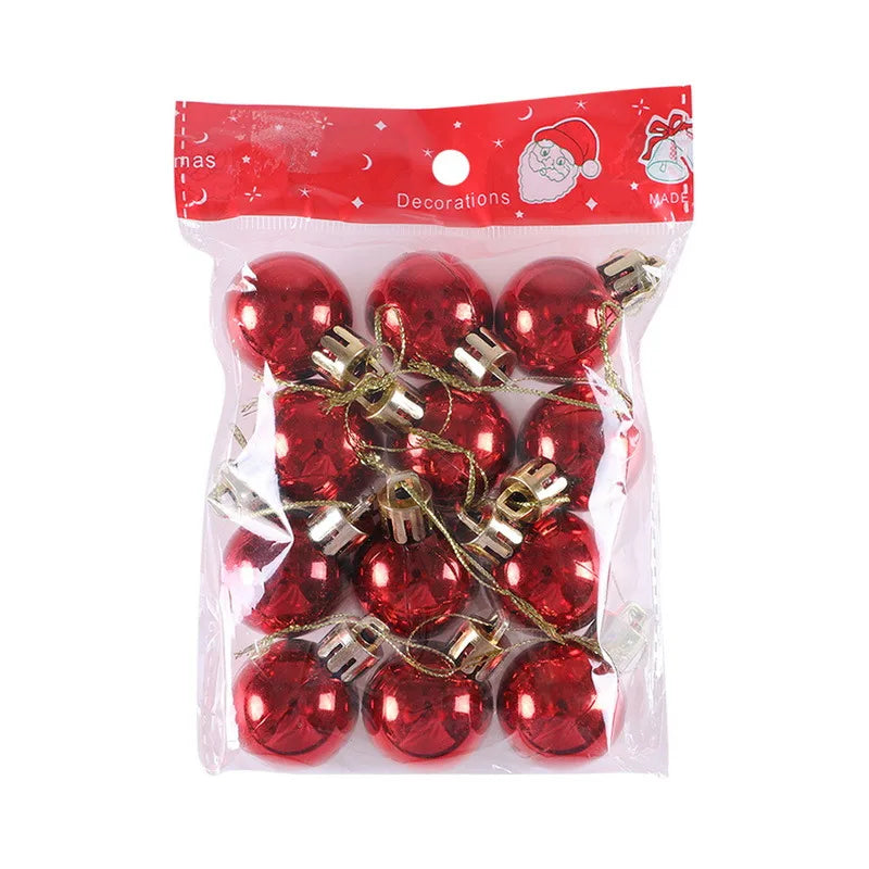 24PCS Christmas Balls Christmas Tree Ornaments Ball Xmas Hanging Tree Pendants Home Party Decor 2025 New Year Gift Noel Navidad