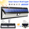 Solar Power Wall Light Motion Sensor Waterproof Outdoor Garden Lamp LED Exterior Lights Path Spotlights Sunlight Street Lighting