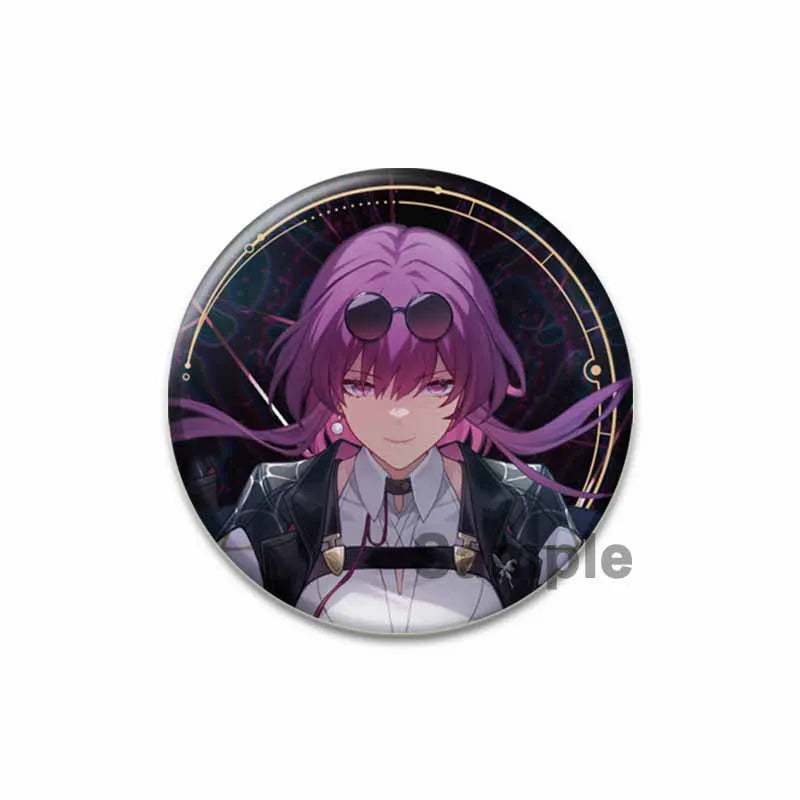 Honkai Star Rail Badge Himeko FuXuan Bailu Jingliu Topaz Game Figure Brooches Cosplay Cute Enamel Pins for Backpack Jewelry Gift