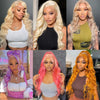 613 13x6 HD Transparent Blonde Front Human Hair Body wave Lace Frontal Wig Brazilian Hair For Black Women