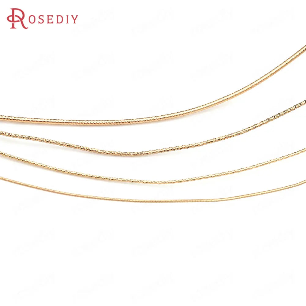 0.3MM 0.4MM 0.5MM 0.6MM 0.7MM 0.8MM 1MM 1.2MM 24K Gold Color Brass Make Shape Metal Wire High Quality Jewelry Accessories