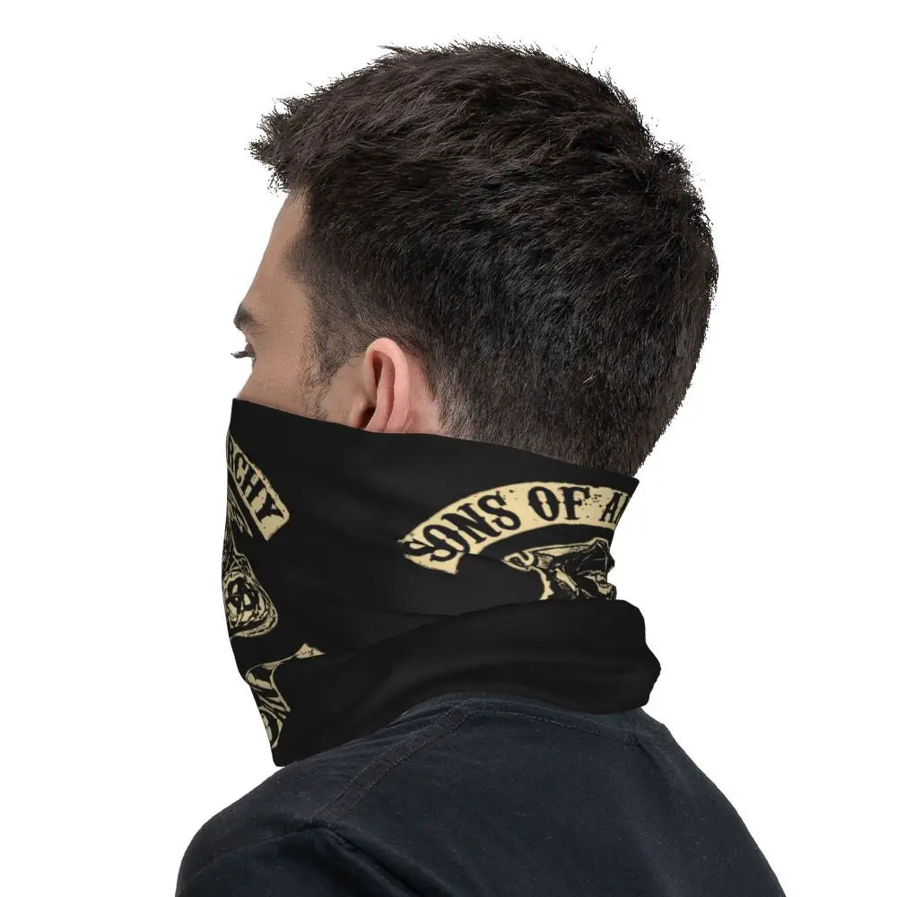 Custom TV Show Sons Of Anarchy Bandana Neck Warmer Men Women Winter Ski Hiking Scarf Gaiter Face Cover