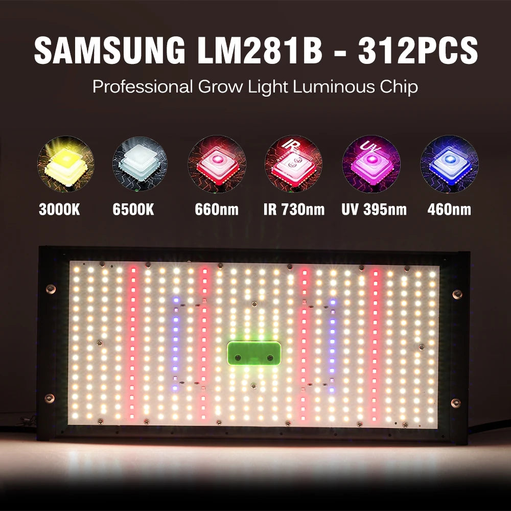 Full Spectrum LED Grow Light Phyto Lamp 50W 240W Samsung LM301B Diode Plant Grow Light Indoor Outdoor Hydroponics Growing System