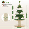 Cat Christmas Tree Modern Cat Tree with Thick Scratch Post Wood Cat Tower 3 Condos-Heavy Duty Cat Furniture Replaceable Mat