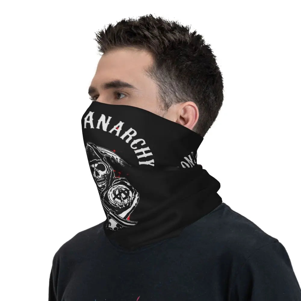 Custom TV Show Sons Of Anarchy Bandana Neck Warmer Men Women Winter Ski Hiking Scarf Gaiter Face Cover