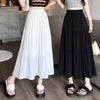 Korean Style Fashion Pleated Skirt Casual Sweet Women's Skirt High Waist White Black A-line Summer Skirt Girl Elegant Dress