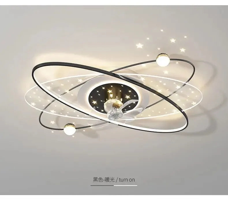 Modern Minimalist Ceiling Lamps For Living Room Fan Lights Intelligent Home Bedroom Restaurant Silent Fan Pendant Light Fixtures