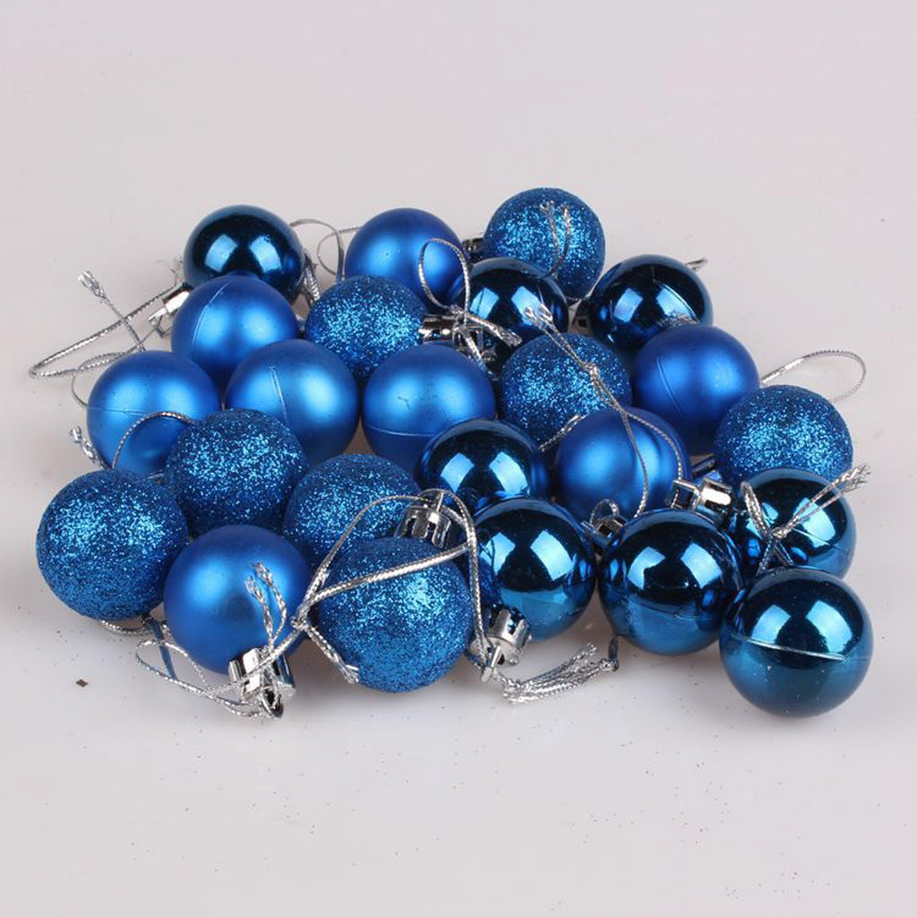 3cm 24PCS Gold Sliver Red Christmas Ball Ornaments 2023 New Year Party Small Baubles Xmas Tree Pendants Merry Christmas Decor