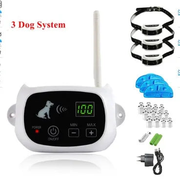 500m Waterproof Wireless Dog Fence Containment System Electric Dog Training Collar Electronic Pet Fence Safety Pet Transmitter