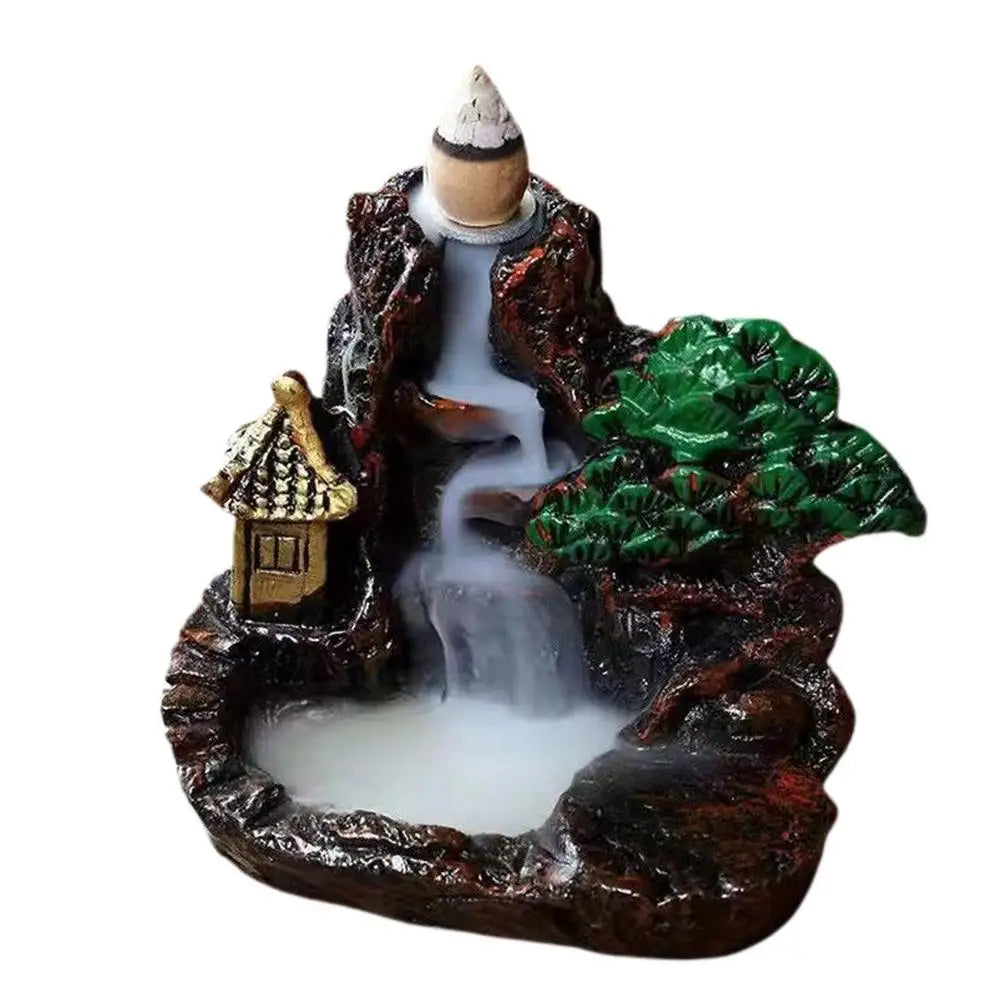 Backflow Incense Burner New Ornaments Incense Burner Ceramic Waterfall Backflow Incense Holder Incense Cones For Home Incense