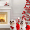 Santa Claus Suit For Dogs Dog Cat Christmas Costume Funny Pet Cosplay Clothes Gold Velvet Fabric Dog Costume Suit Puppy