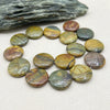 25MM Round Natural Picasso Jaspers Slice Stone Pendant Beads For DIY Jewelry Making MY230526