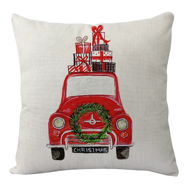 2025 New Year Christmas pillow case ,45x45cm, cushion cover home Christmas decoration pillow case