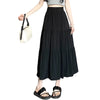 Korean Style Fashion Pleated Skirt Casual Sweet Women's Skirt High Waist White Black A-line Summer Skirt Girl Elegant Dress