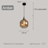 American Vintage Loft Glass Pendant Lamp Bar Restaurant Kitchen Dining Room Light Creative Personality Lighting Hanging Indoor