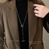 Irregular Double-layer OT Buckle Necklace Korean Fashion Cool Style Sweater Chain Wholesale of Accessories