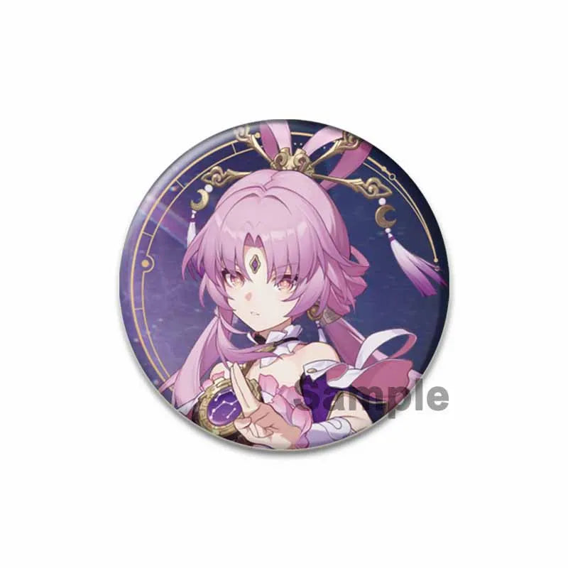 Honkai Star Rail Badge Himeko FuXuan Bailu Jingliu Topaz Game Figure Brooches Cosplay Cute Enamel Pins for Backpack Jewelry Gift