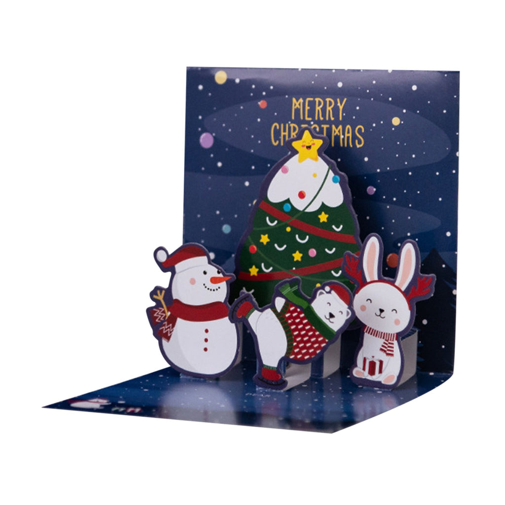 3d Pop Up Greeting Cards With Envelope Friend Family Blessing Postcard For Holiday Birthday New Year Christmas Gifts Xmas Decor