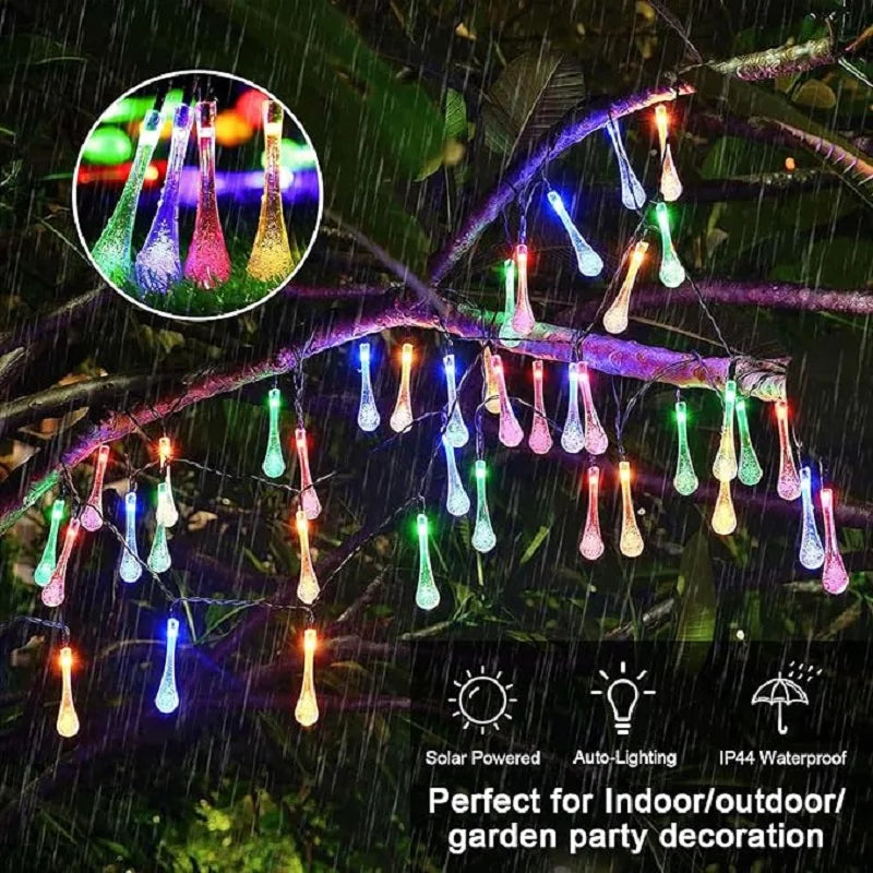 5M Solar String Lights Outdoor Waterproof Camping Patio Fairy String Lights Decor for Christmas Garden Backyard Balcony Porch