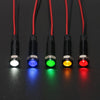 6mm LED Plastic Indicator Light Pilot Black Body Warning Signal Lamp 3V 6V 24V 110- 220V Red Yellow Blue Green White 1pc