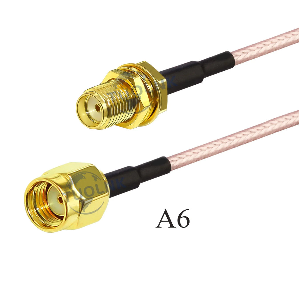 RG316 Cable SMA Male to RP SMA Male/Female Nut Bulkhead Extension Coax Jumper Pigtail WIFI Router Antenna RF Coaxial Cable