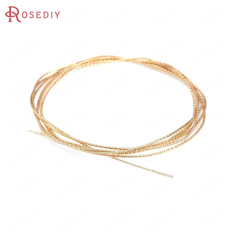 0.3MM 0.4MM 0.5MM 0.6MM 0.7MM 0.8MM 1MM 1.2MM 24K Gold Color Brass Make Shape Metal Wire High Quality Jewelry Accessories