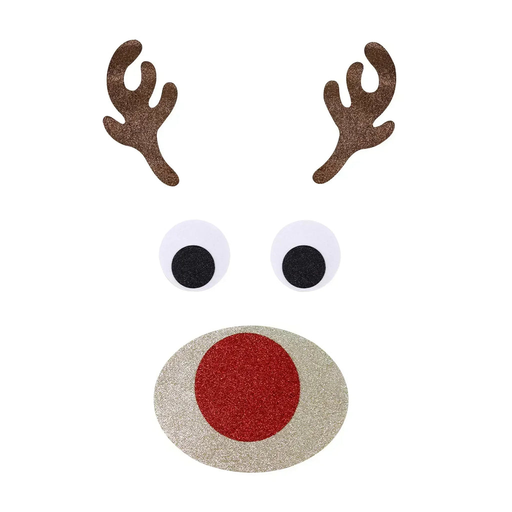 Christmas Door Window Stickers Felt Cloth Snowman Santa Claus Elk Wall Sticker Christmas Home Decoration Happy New Year 2024