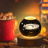 Unique USB Night Light with Galaxy and Planetary Projections 3D Crystal Ball Lamp for Cozy Atmosphere plasma ball Night Light