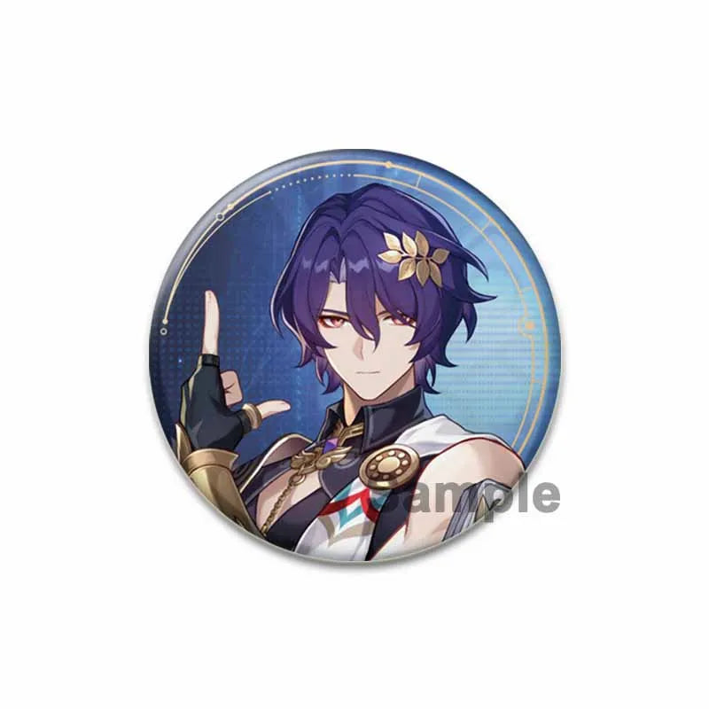 Honkai Star Rail Badge Himeko FuXuan Bailu Jingliu Topaz Game Figure Brooches Cosplay Cute Enamel Pins for Backpack Jewelry Gift