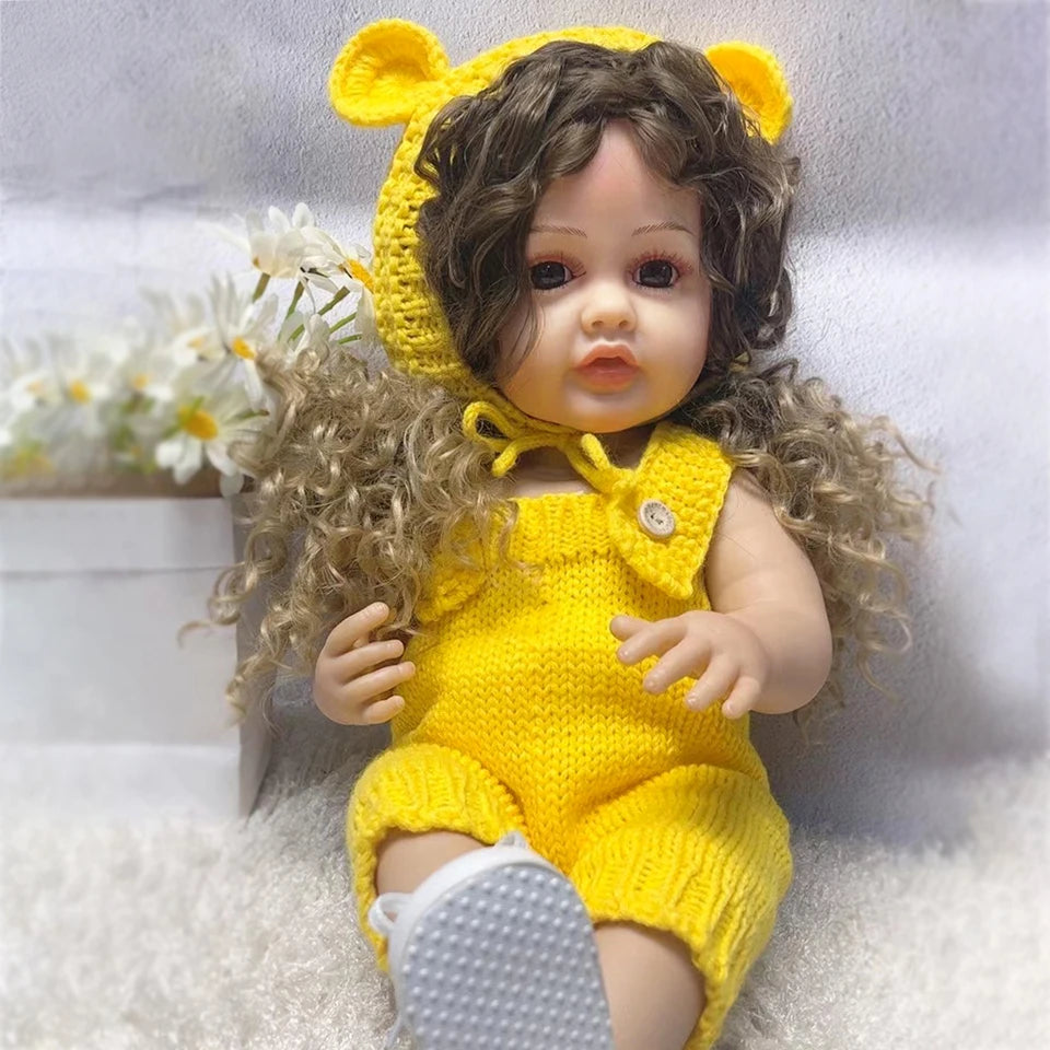 55cm Reborn Baby Doll  Full Body Silicone Waterproof Toddler 22 inch Girl Doll Princess Lifelike Sof Touch Toy Christmas Gift