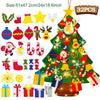 DIY Felt Christmas Tree with Light Christmas Decor for Home 2024 Navidad Christmas Ornaments Xmas Natal Noel Gifts New Year 2025