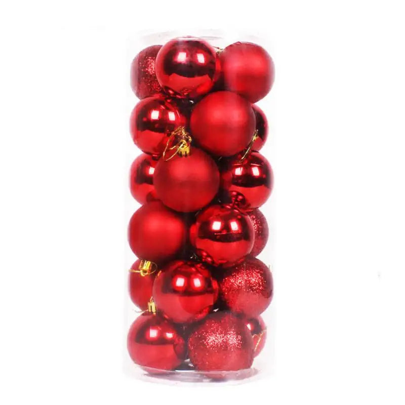 24pcs 3cm Christmas Balls Christmas Tree Ornaments Ball Xmas Hanging Tree Pendants Home Party Christmas Tree Decor New Year Gift