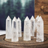 4-8CM Clear Quartz Column Natural White Crystal Quartz Crystal Point Healing Hexagonal Wand Treatment Stone