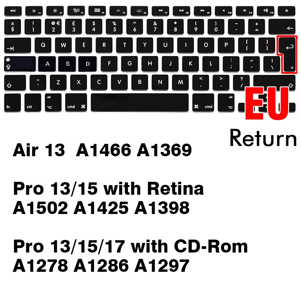 Keyboard Cover for Macbook Air 13 11 Pro 14/16 M1 Touch Bar 15 12 Retina Silicone Protector Skin A2179 A2337 A2338 A2442 US EU