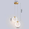 Gold Hanging Ring Pendant Lights Warm White LED Hanging Lamp Restaurant Bar Cafe Lighting U Shape Pendant Lamp