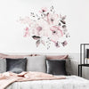 Water Color Blue Butterfly Flower Wall Sticker Living Room Sofa Background Home Decoration Mural Bedroom Wallpaper PVC Stickers