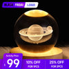 Unique USB Night Light with Galaxy and Planetary Projections 3D Crystal Ball Lamp for Cozy Atmosphere plasma ball Night Light