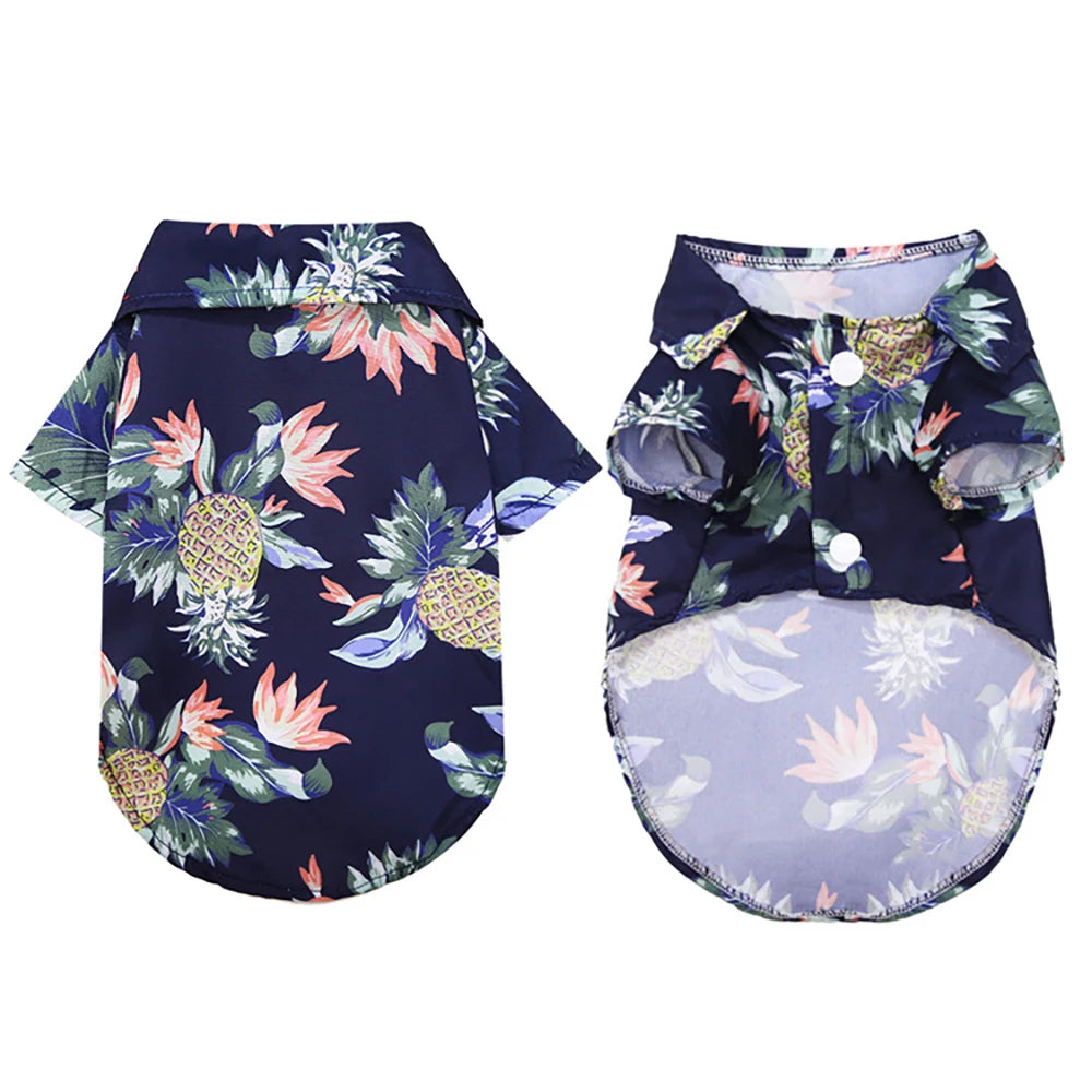 Beach Hawaiian Summer for Small Large Dog Chihuahua Clothing Cat Clothes Pet Vest Dog Shirts Pet Products