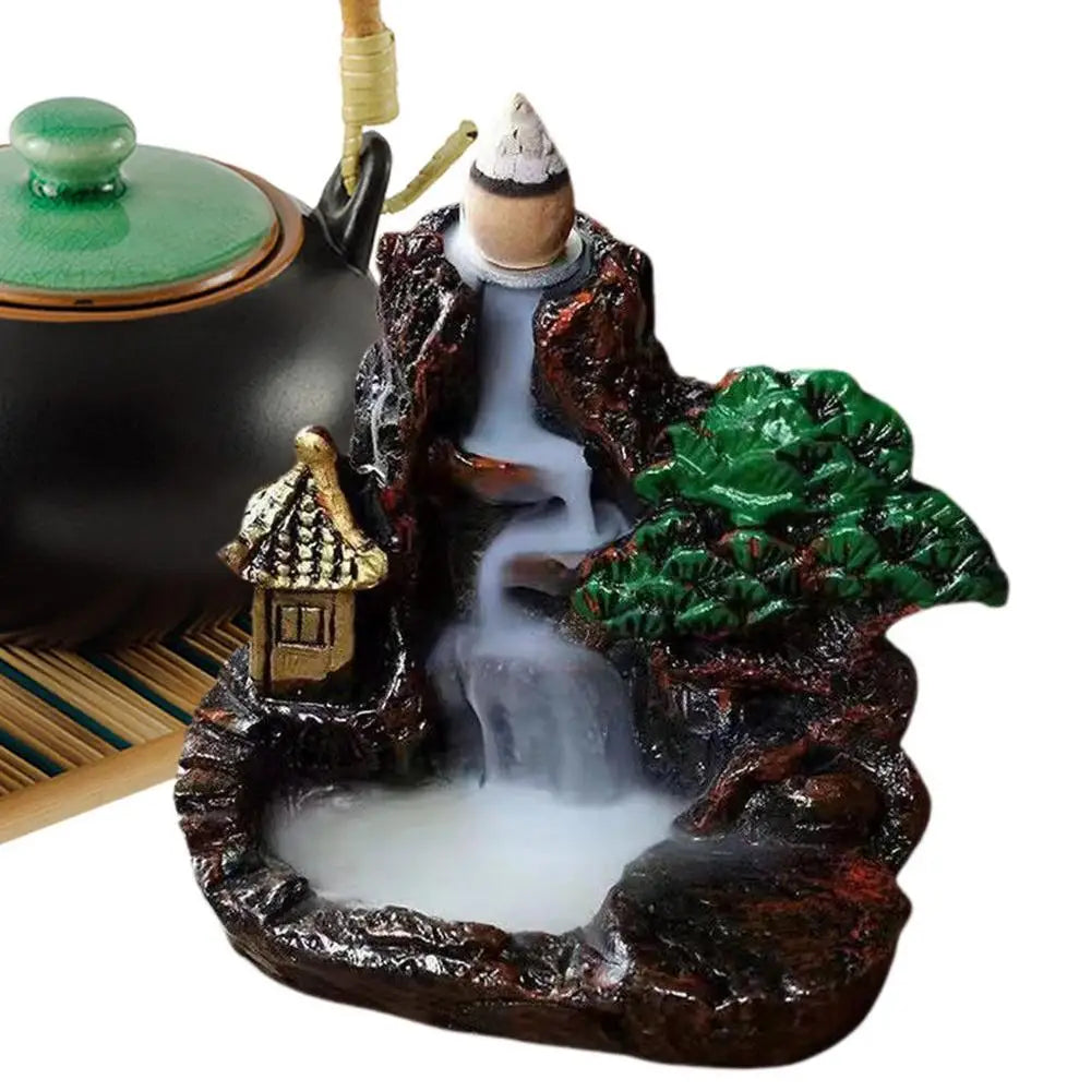 Backflow Incense Burner New Ornaments Incense Burner Ceramic Waterfall Backflow Incense Holder Incense Cones For Home Incense