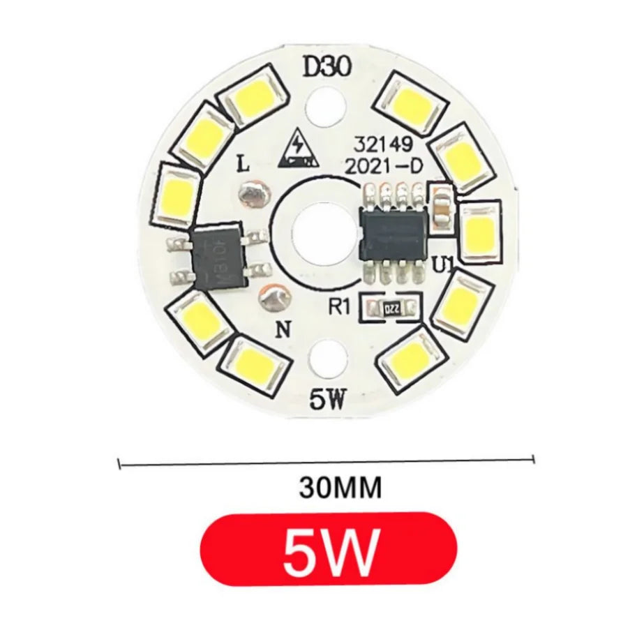 PaaMaa LED Bulb Patch Lamp SMD Plate Circular Module Light Source Plate For Bulb Light AC 220V Led Downlight Chip Spotlight LED