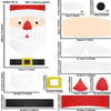 Christmas Door Window Stickers Felt Cloth Snowman Santa Claus Elk Wall Sticker Christmas Home Decoration Happy New Year 2024