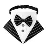 Dogs Tuxedo Bandana Formal Dog Wedding Bandana Collar with Bow Tie Adjustable Pet Scarf Bibs Party Birthday Costume Accessories