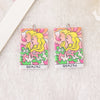 12Pcs 38*25MM Constellations Tarot Card Charms Magical Divination Crafts Acrylic Board Jewelry Necklace DIY Accessories