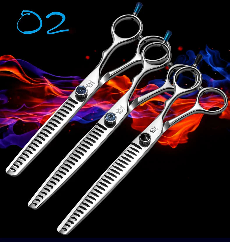 Fenice 7.0/7.5/8.0inch Professional Pet Grooming Scissors Dog Beauty Scissor Chunkers Pet Items Dogs Thinning Scissors Groomer