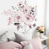 Water Color Blue Butterfly Flower Wall Sticker Living Room Sofa Background Home Decoration Mural Bedroom Wallpaper PVC Stickers