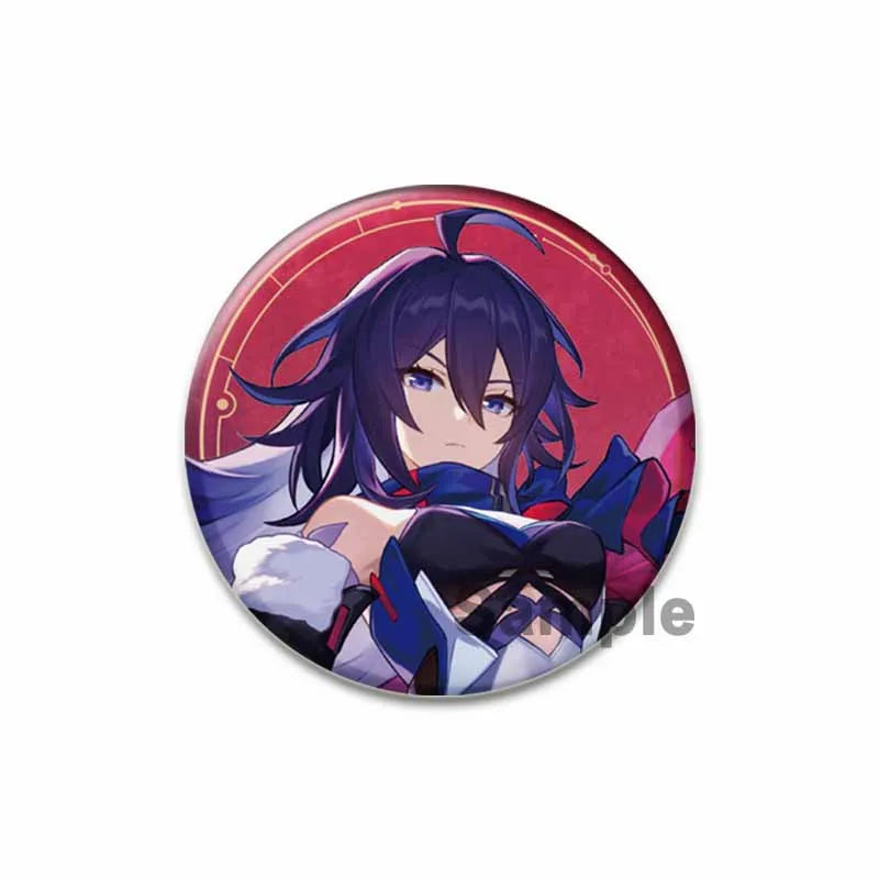 Honkai Star Rail Badge Himeko FuXuan Bailu Jingliu Topaz Game Figure Brooches Cosplay Cute Enamel Pins for Backpack Jewelry Gift