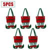 10-1pcs Christmas Candy Bags Santa Gift Bag Christmas Decorations 2023 Navidad Xmas Gift Bags Cristmas Candy Bags Velvet Bags