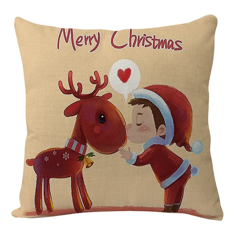 2025 New Year Christmas pillow case ,45x45cm, cushion cover home Christmas decoration pillow case